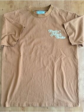 Apthcry 'Pretty Much Broke' Tee in Light Brown